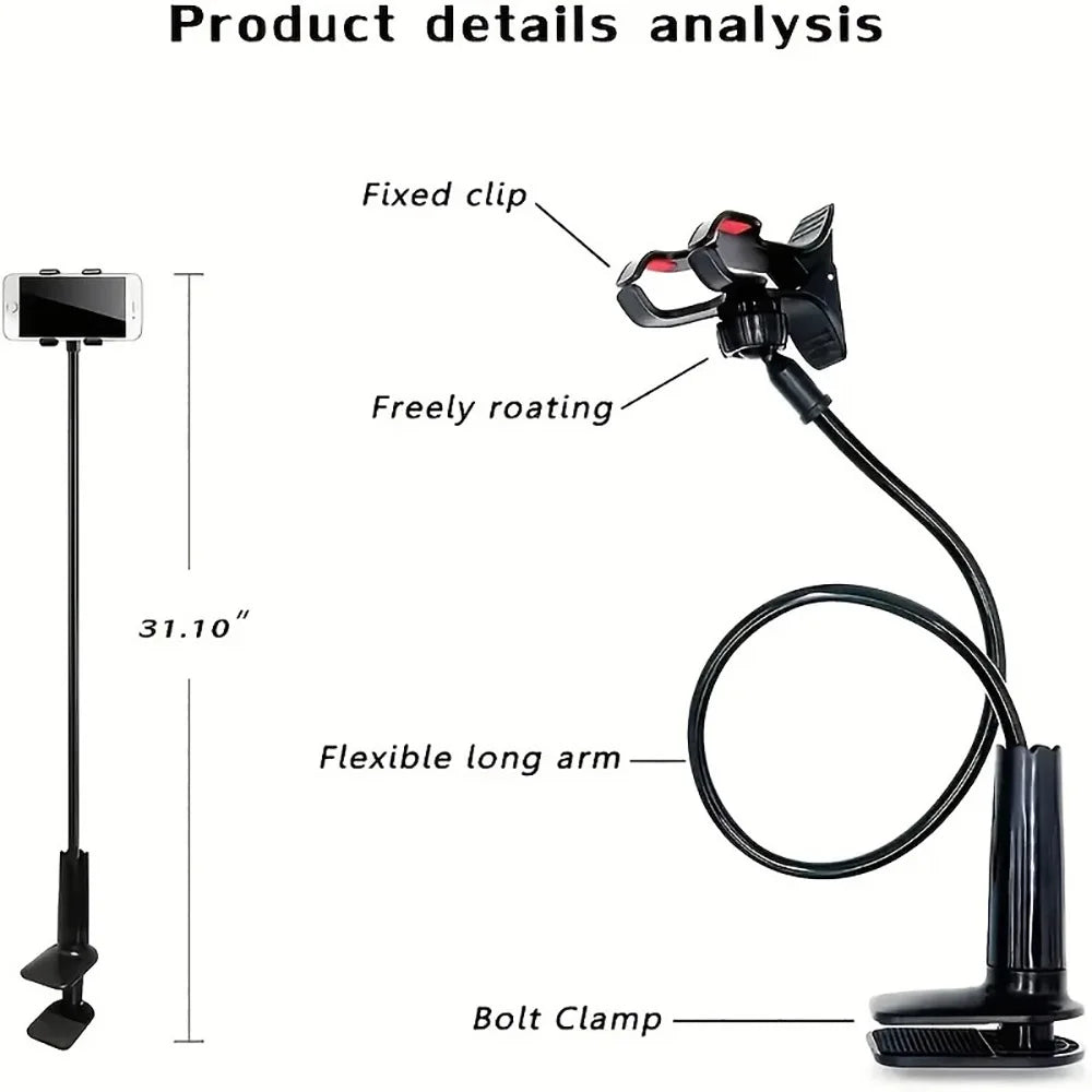 Multifunction Lazy Holder Adjustable Long Arm Universal Mobile Phone Holder Long Arm Cellphone Clip Home Bed Desktop Mount Phone