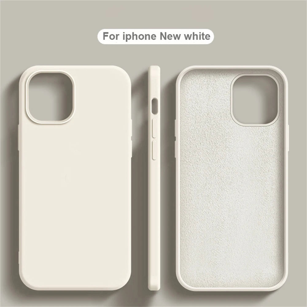 Original Liquid Silicone Cases For iPhone 15 14 11 13 12 Pro Max Mini XR X XS 8 7 Plus SE2020 Luxury Soft Case Phone Accessories