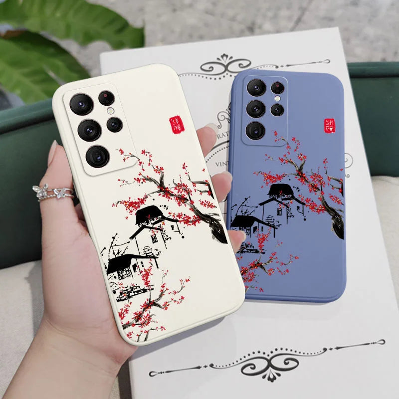Field Wind Phone Case For Samsung Galaxy S25FE  S24 S23 S22 S21 S20 S10 S10E S9 Ultra Plus FE Note 20 Ultra 10 9 Plus Cover