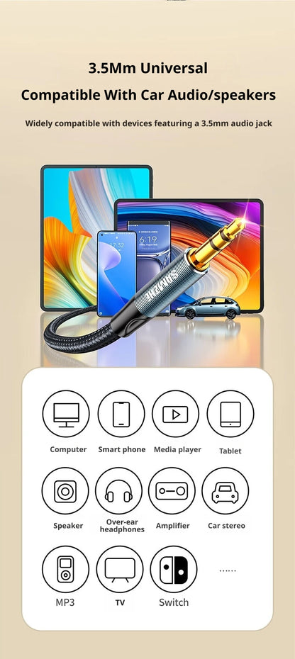 SAMZHE Jack Aux Cable 3.5mm Audio Cord Aux Jack 3.5 Male to Male Cable Jack 3.5 Audio Cord for Phone Car Headphones Speaker MP3