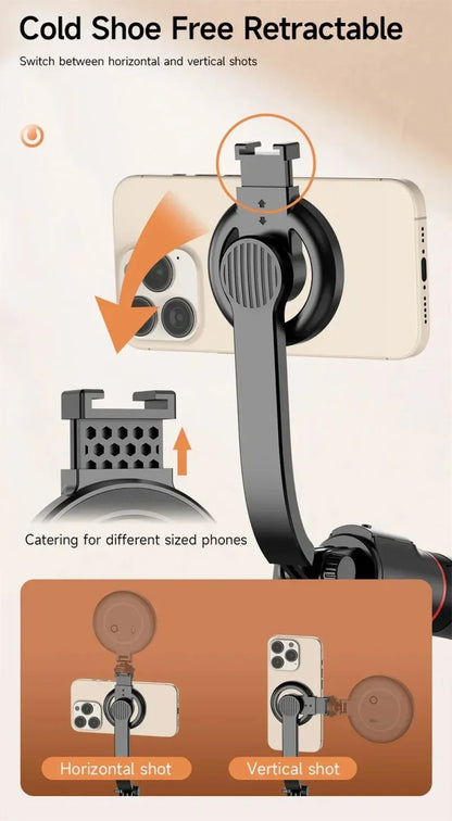 Mini Bluetooth Magnetic Selfie Stick Tripod For iPhone Android Magsafe Tripod Travel Monopod With Remote Mobile Phone Stabilizer
