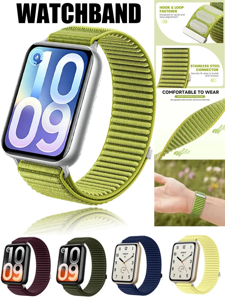Nylon Loop Braided Strap for Xiaomi Mi Band 10 Pro/9 Pro/8 Pro Wave Soft Breathable Band Replaceable for Redmi Watch 6 5 4 Belt