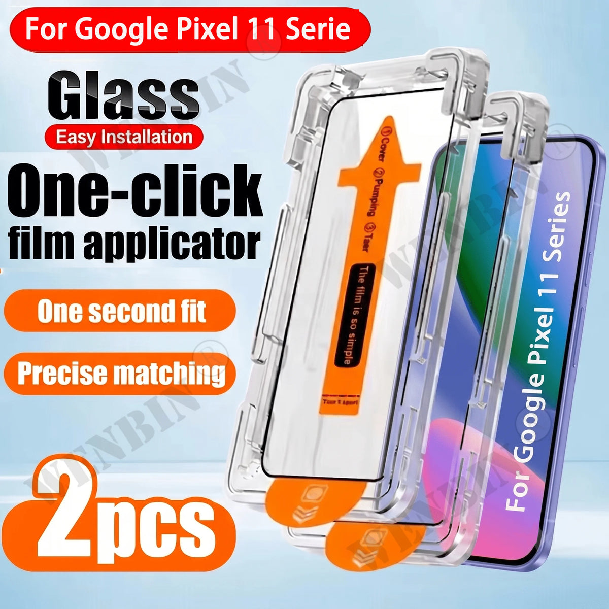 2 PCS Screen Protector For Google Pixel 11 Pro/10 Pro 11 Pro XL 9 Pro Fingerprint Unlock Tempered Glass