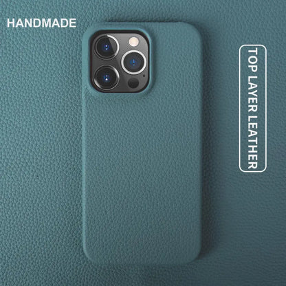 For Iphone 14 Pro Max Case Luxury Genuine Leather Cover Business Phone Cases Back Cover for Iphone 13 18Pro 15 12 XR XSMax Coque