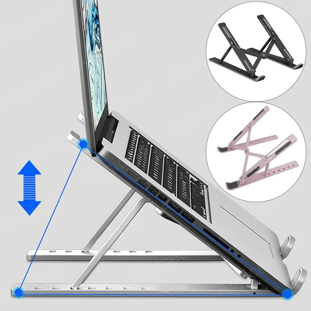 Foldable Laptop Stand 7 Levels ABS Portable Tablet Computer Bracket Universal Pad PC Holder for Macbook Apple  Air Pro Lenovo