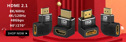 8K HDMI-Compatible Cable 4K@120Hz 8K@60Hz HDMI 2.1 Cable 48Gbps Adapter For RTX 3080 EARC HDR Video Cable PC Laptop TV Box PS5