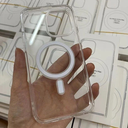 Original Case With box for iPhone 16 15 14 Pro Max 7 8 14 Plus 13 12 Mini 11 X XR XS Magsafe Wireless Charging Clear Cover