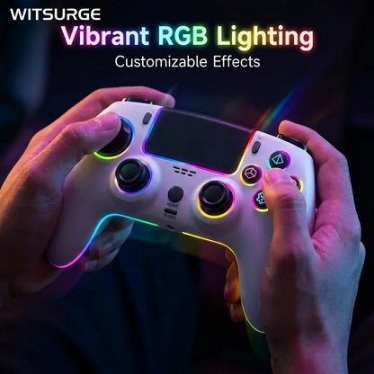 WITSURGE Hall Effect PS5 Controller,Wireless Anti-Drift Gamepad,Dual Hall Joysticks&Triggers,Macro Back Buttons,1500mAh, RGB