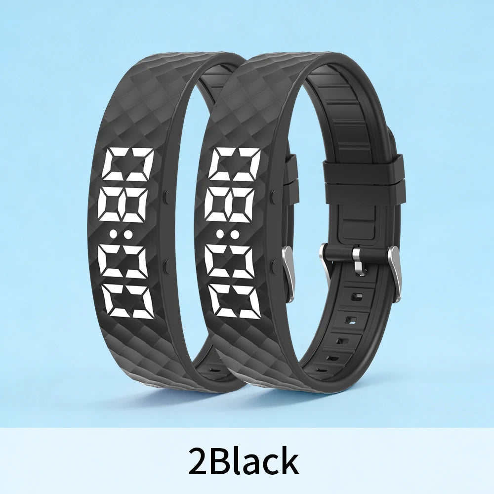 Smart Bracelet LED Digital Waterproof Smart Clock Smartband With running pedometer Monitor Smart Band Vibration Alarm Reminder