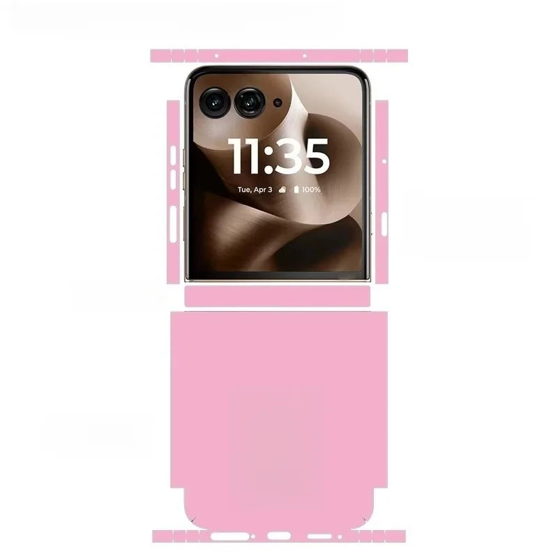 Colorful Anti-Scratch Phone Skin For Motorola Razr 40 50 Ultra Back + Hinge Decal Matte Film For Moto Razr 40 50 Decal Sticker