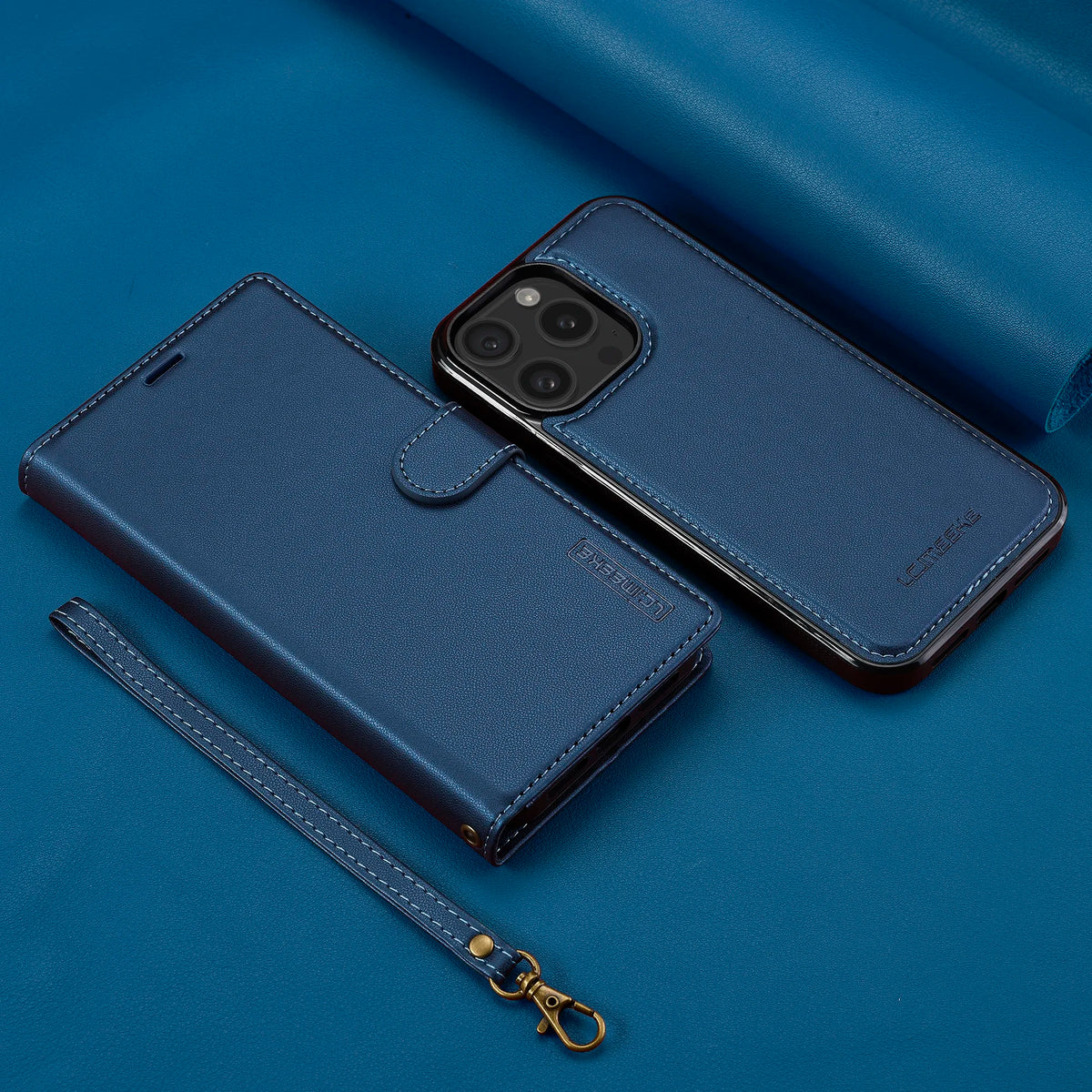 2 in 1 Removable Flip Leather Case For iPhone 18 17 16 Pro Max Air 15 14 13 12 11 Pro X Max XR 7 8 Plus SE Magnetic Wallet Cover
