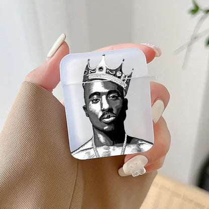 Rapper 2Pac Tupac Shakur Earphone Case for Airpods 3 3rd 4 4th Wireless Headphone Cover Air Pods Pro 3 2 1 Shockproof Fundas