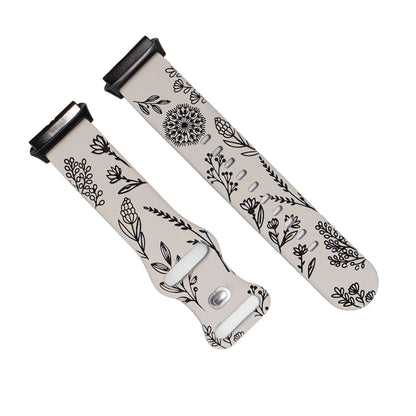 Flower Design Engraved Silicone Strap For Redmi Watch 3 /3 Lite /3 Active Two-tone Silicone Sport Strap For Redmi Watch3