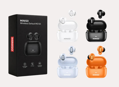MINISO MS130 Wireless Bluetooth Earphones ENC Soft Wireless Headphones Sport Low Latency Comfort In-Ear Earbuds Macaron Travel
