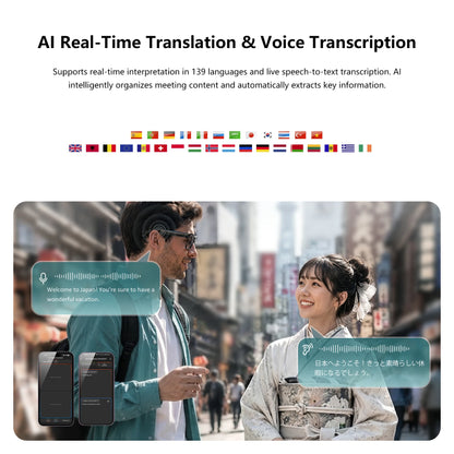 Blackview BV300 4K AI Glasses Color-Changing Smart Translation Glasses Photo Video Recording Waterproof Call Smart Sunglasses