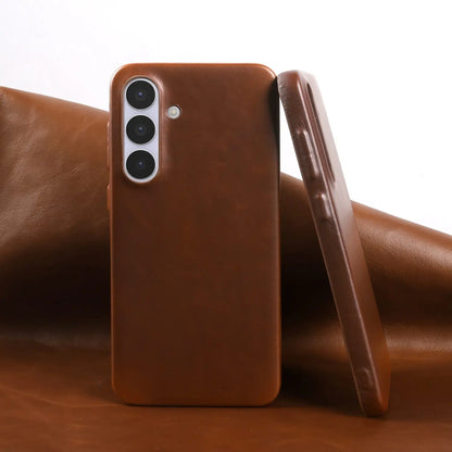 Retro for Samsung Galaxy S26 Ultra Case S25 S24 S23 S22 S21Luxury Genuine Leather Cases for Galaxy S26 Vintage Phone Back Cover