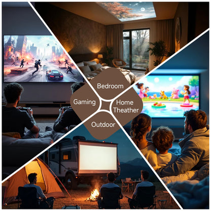 Magcubic L018 Projector 8K Native 1080P 650ANSI Auto Focus & Keystone Correction Android14 BT5.4 WIFI6 360° Portable Home Cinema