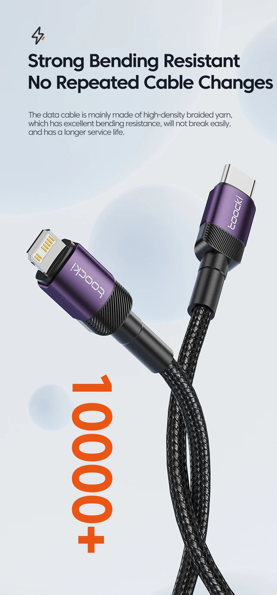 Toocki PD 20W USB C To Lightning Cable For iPhone 14 13 12 11 Pro XS 8 Type C To Lightning Cable Data Wire Fast Charging Cable