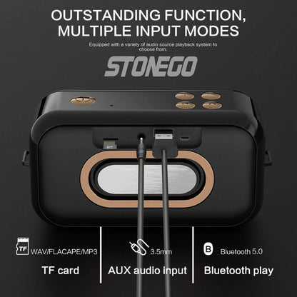 Bluetooth Speaker 16W Portable Wireless Outdoor TWS Stereo Bass Speaker Bluetooth 5.0 Travel MP3 Player Speaker With Hands-Free Calling Mic Support TF Card AUX IPX5 Waterproof Loudspeaker For Camping Party Home Shower Hiking