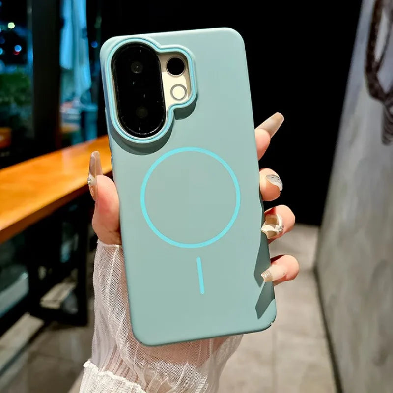 For VIVO X200 FE S30 Pro Mini Case Stylish Simple Solid Color Magnetic PC Cover For VIVO S 30 Promini Shockproof Bumper Funda