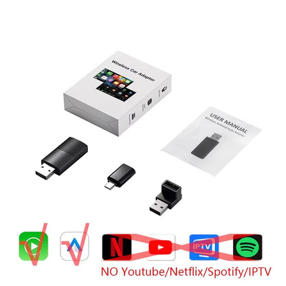 OTTOCAST Play2Video Ultra Carplay Ai Box Wireless Android Auto Adapter Built in Youtube Netflix For VW Benz Ford 99% of Cars