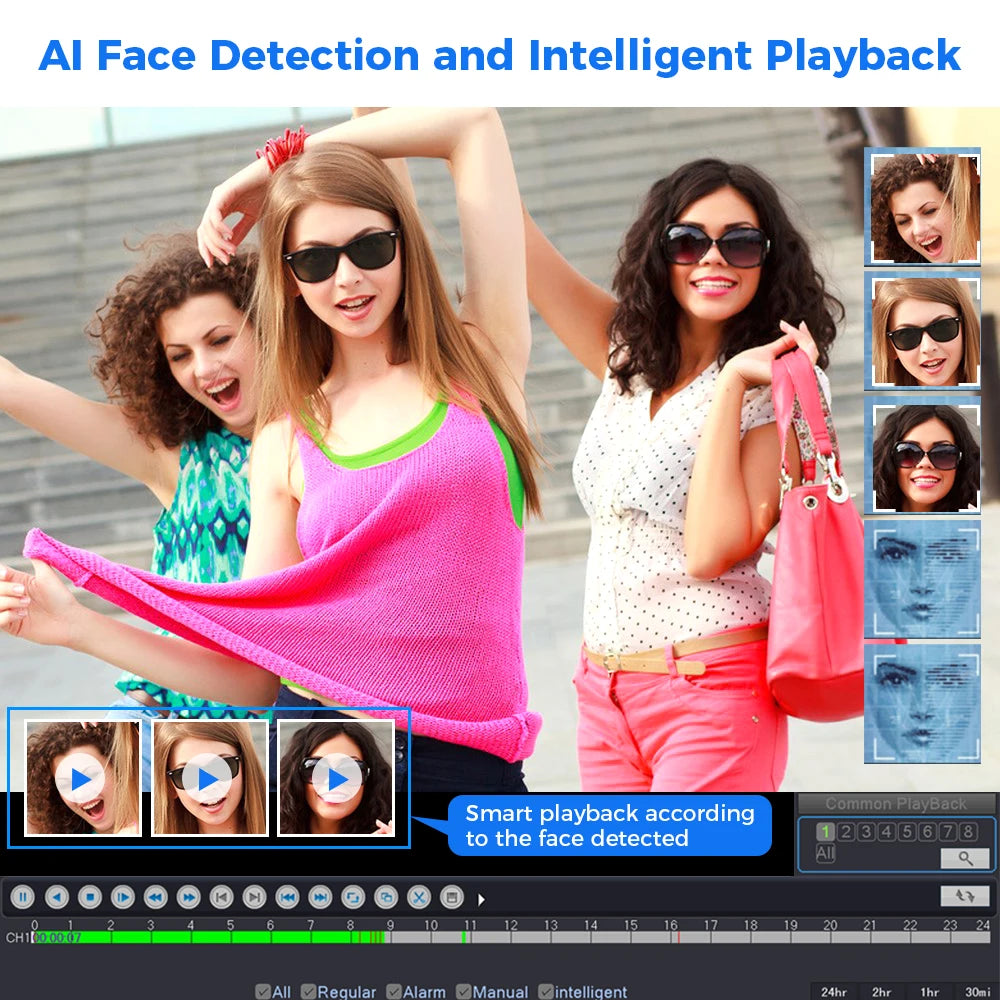 Hiseeu POE 5MP 8MP 4K IP Camera Color Night Vision Face Detection Waterproof H.265 Home Security Surveillance CCTV Cameras