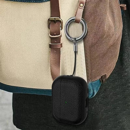 Litchi Leather Case For AirPods 4 3 2 1 Business Earphones Cases For Apple AirPods Pro 1st 2nd Gen Cover Headset Shell With Hook