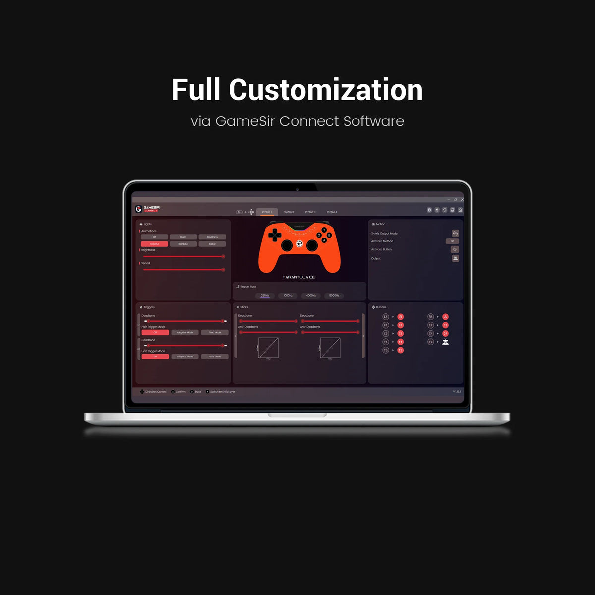 GameSir Tarantula 8K Switch Controller, 8000Hz Wired Gaming Controller for Nintendo Switch 2, Android, iOS, PC, Steam