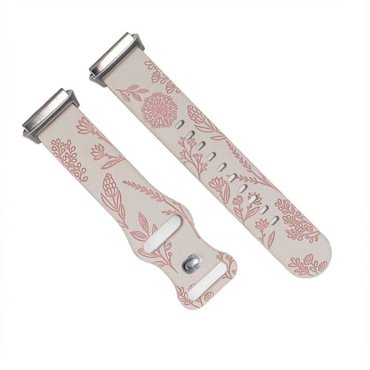 Flower Design Engraved Silicone Strap For Redmi Watch 3 /3 Lite /3 Active Two-tone Silicone Sport Strap For Redmi Watch3