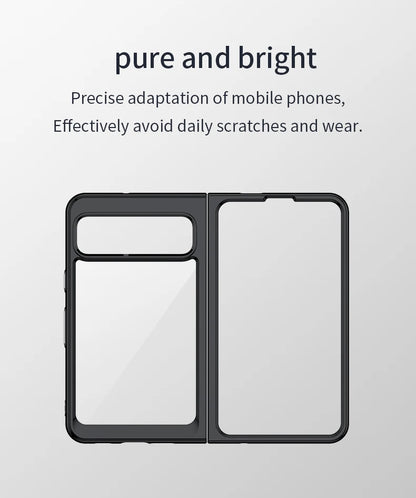 For Google Pixel Fold Case Luxury Silicone Clear Bumper For Pixel Fold Capa TPU Shockproof Case For Google Pixel Fold Cover
