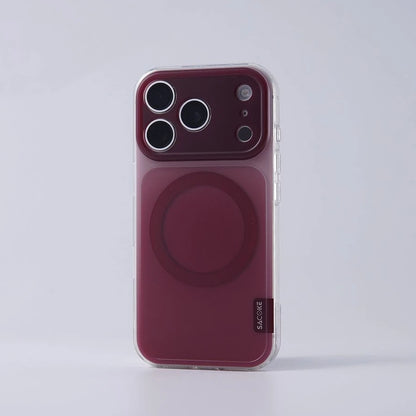Gradient Color Skin-Feel Matte Silicone Button Case For iPhone 18 Pro Max 17 16 15 14 Pro for Magsafe Wireless Charging PC Cover