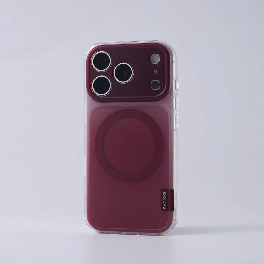 Gradient Color Skin-Feel Matte Silicone Button Case For iPhone 18 Pro Max 17 16 15 14 Pro for Magsafe Wireless Charging PC Cover