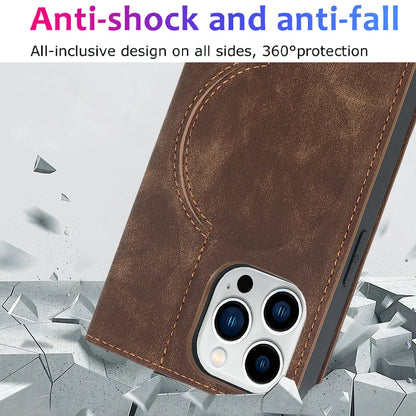 For Magsafe Wallet Leather Flip Case For iPhone 12 13 14 15 16 Pro Max mini Magnetic Wireless Charging Book Folio Cover