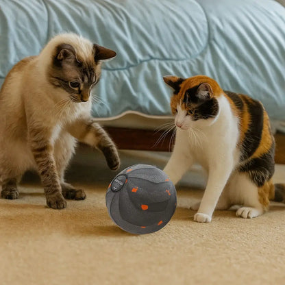 Bite Resistant Smart Dog Toy Ball Wear Resistant Durable Automatic Moving Ball Toy with Light USB Rechargeable Dog Bouncing Ball