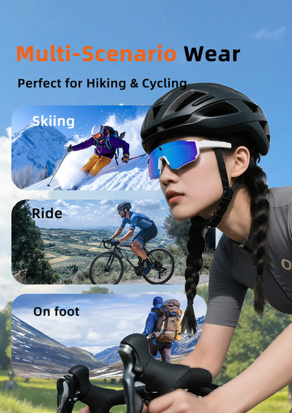 4K Polarized Sunglasses AI Smart HD 800W Camera Bluetooth Call Translation for Men Cycling Anti Glare Driving UV400 IP54 Goggles