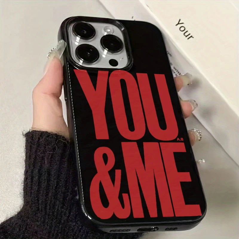 Fashion Simple Letter Women Phone Case For iPhone 16 Plus 15 14 13 12 11 Pro Max 16E XR X XS Max 7 8 Plus Shockproof Soft Cover