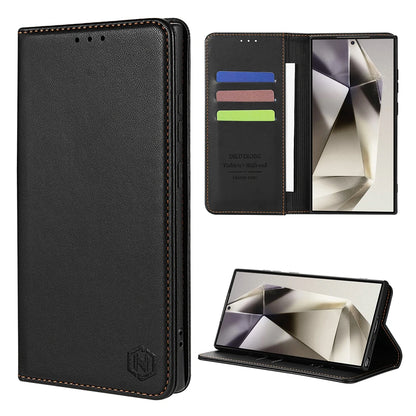 Wallet Skin Friendly Magnetic Slot Flip Leather Case For Samsung Galaxy S26 Ultra S25 Edge S24 FE S23 Plus S22 S21 S20FE S10+