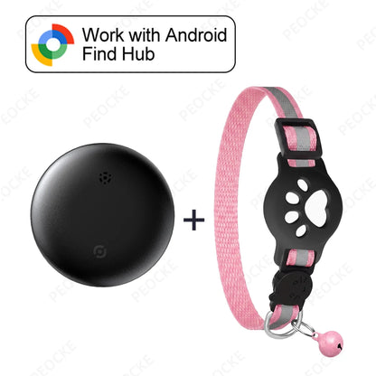 Smart Location Tag Works with Google Find Hub Android GPS Tracker With Cat Collar Item Finder Wallet Suitcase Pets Bag Luggage