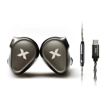 DUNU Titan X Earphones Dual Magnetic Dynamic Driver Metal Alloy Housing 3.5mm/TypeC Mic Earbuds For HiFi Earphone Audiophile