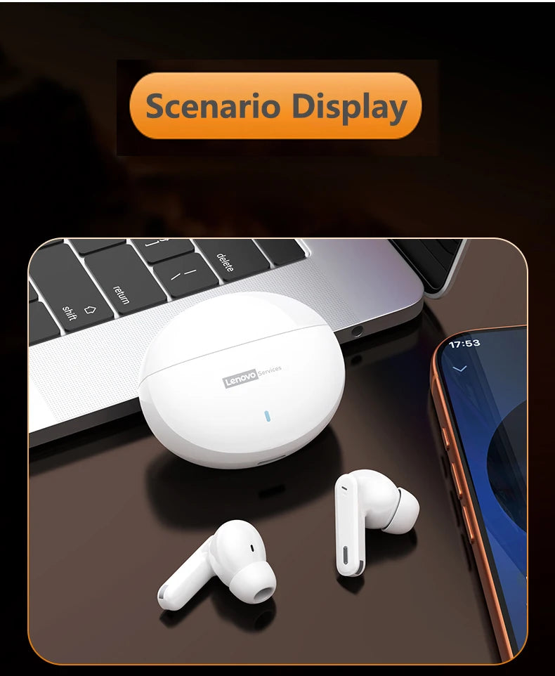 5/10PCS Lenovo LE253 Earphones TWS Wireless Bluetooth 6.0 Headphones ANC Noise Reduction HiFi Sound Gaming Sports Headset New