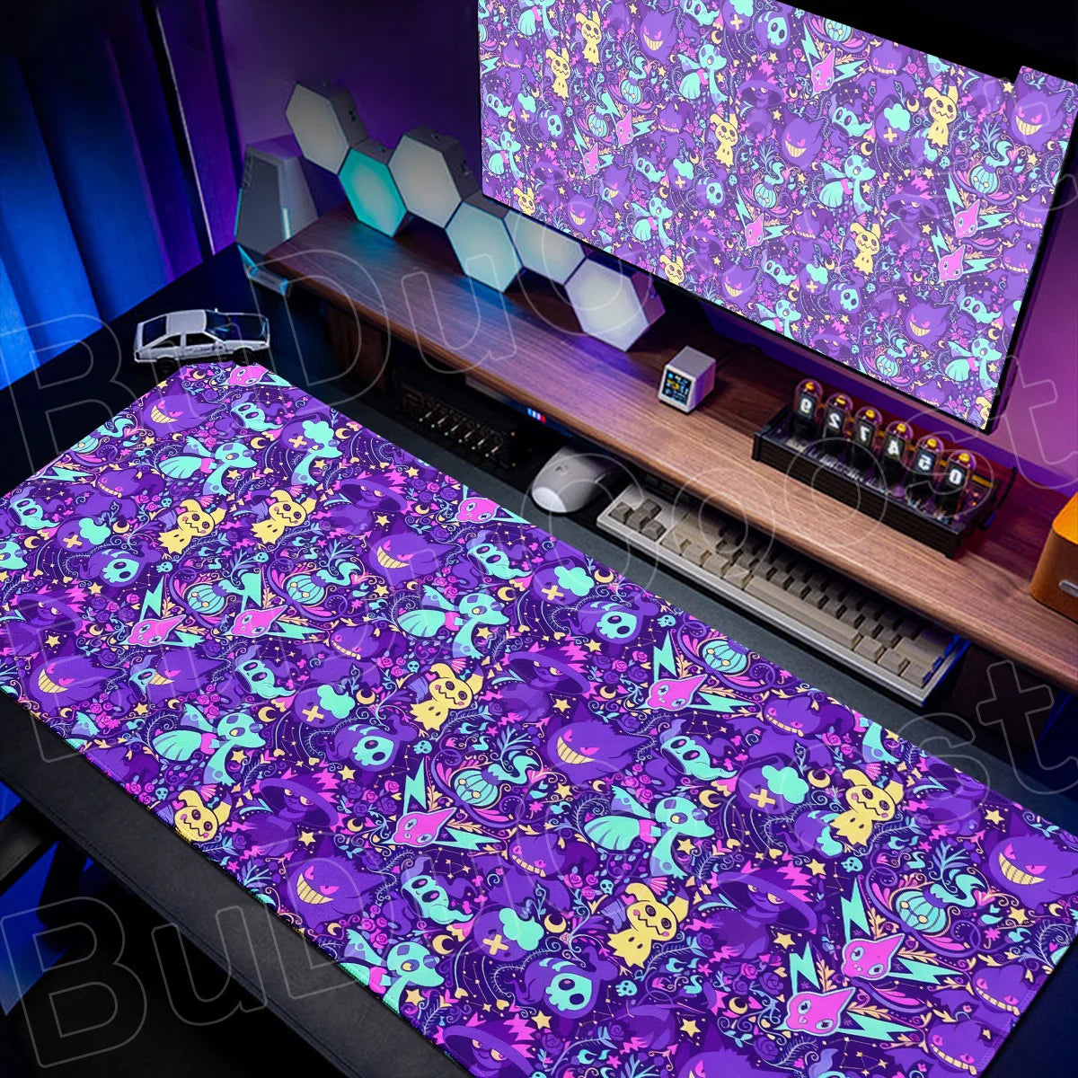 90x40cm Pokemon Mimikyu Mouse Mat Washable Notbook Gamer Keyboard Carpet XXL HD Print Non-slip Rubber Desk Computer Extended Pad