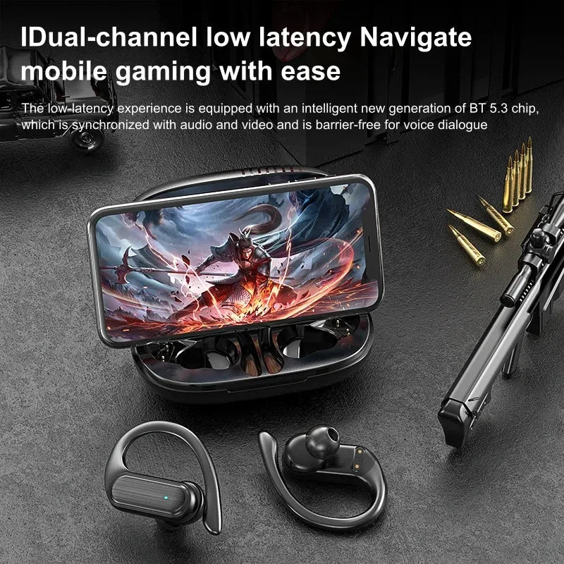 Original Lenovo A520 Open-Ear True Wireless Earbuds Ear-clip Design Hook Earphone Open Audio TWS Sport Headset LED Power Display