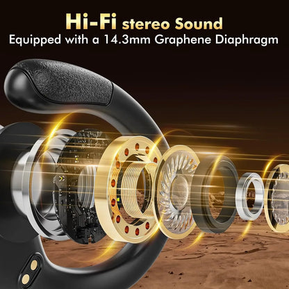 Bluetooth Wireless Headphones with ENC Mic Sports Waterproof TWS Bluetooth Earphones Key Control Wireless Headsets Earbuds Phone