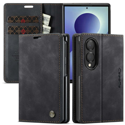 Shockproof Leather Case for Samsung Galaxy Z Fold 8 Flip Wallet Folio Card Holder Magnetic Clasp Protective Cover with Stand
