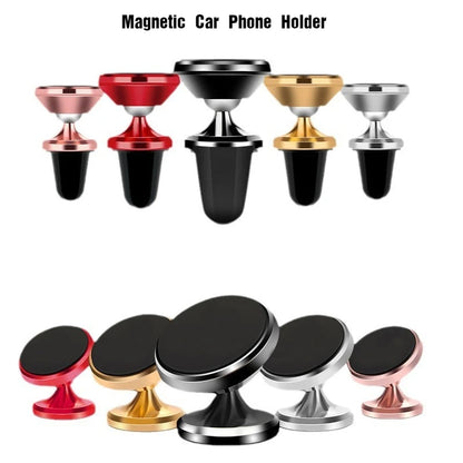 Universal Magnetic Phone Holder Car Mount With Car Air Vent Clip Cellphone Mount Phone Bracket 360 Degree Adjustable Smart Phone