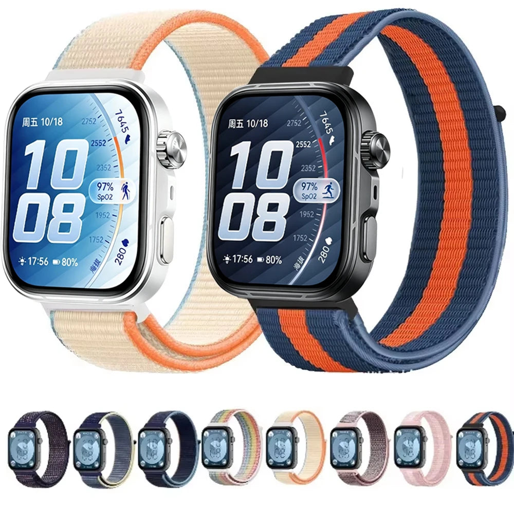 Nylon Loop Strap for Huawei Watch Fit 5-4 Pro Woven Smartwatch Comfortable Band Bracelet for Huawei Watch Fit 5/4/3 Accessories