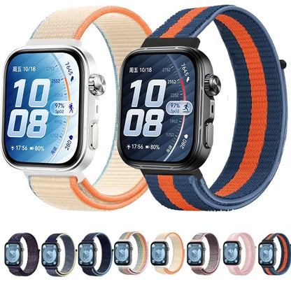 Nylon Loop Strap for Huawei Watch Fit 5-4 Pro Woven Smartwatch Comfortable Band Bracelet for Huawei Watch Fit 5/4/3 Accessories