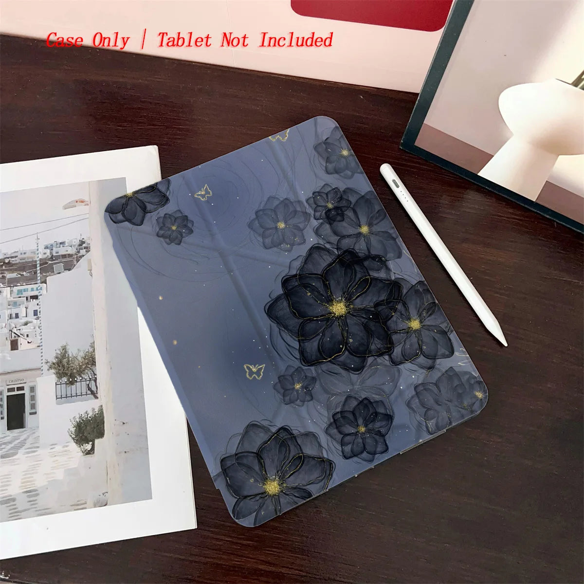 Y-Shape Foldable Stand Fresh Printed iPad Case, Auto Sleep/Wake, Fashion Minimalist Style, Fits Various Apple Models . 8 Styles
