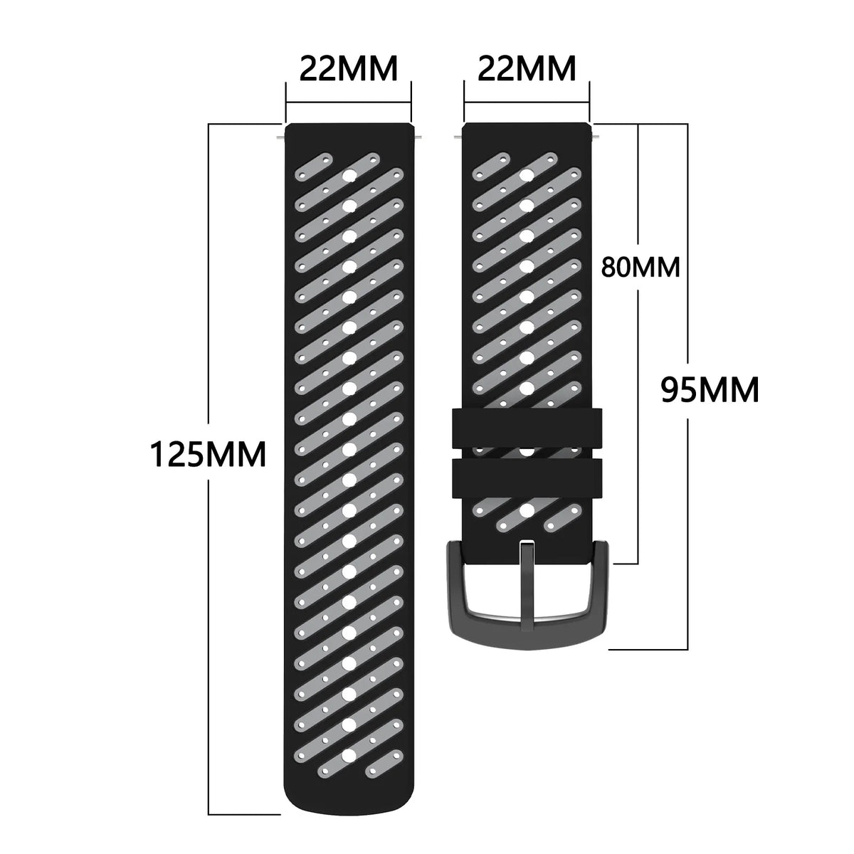 22mm Quick Release Two Tone Silicone Watch Strap For Garmin Forerunner 570 47mm 265 255 Music/Venu 3 2 45mm Sport Band Bracelet