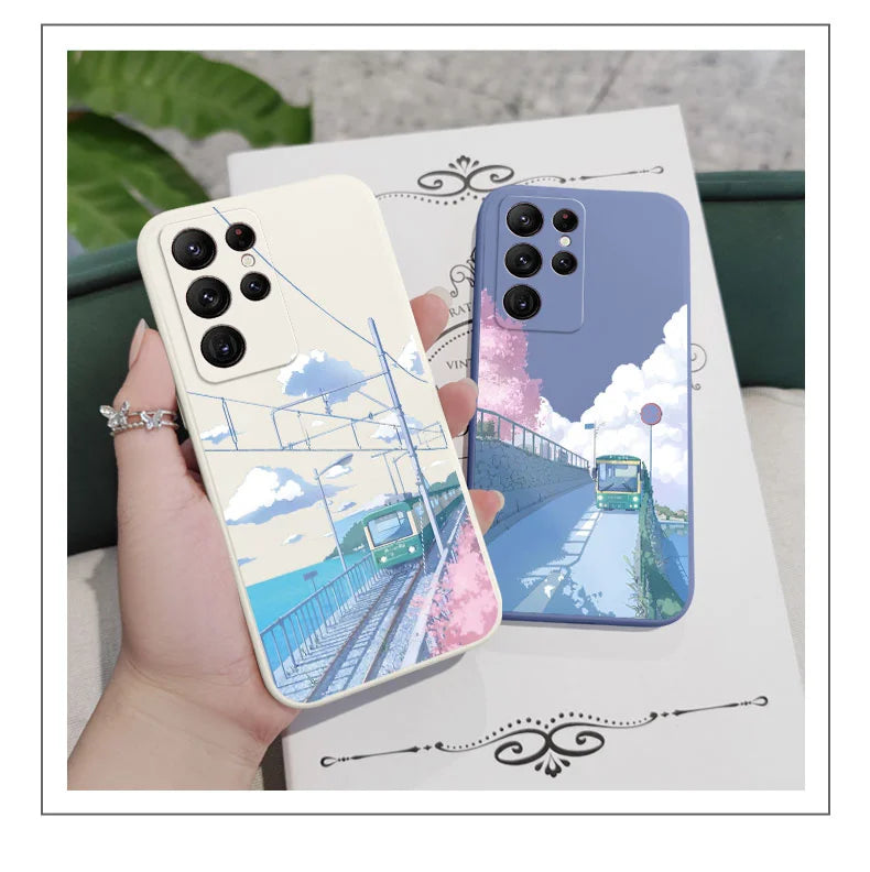 Tranquil Scenery Phone Case For Samsung Galaxy S25 FE S24 S23 S22 S21 S20 Ultra Plus S10 10E Note 20 ultra 10 9 Plus Cover